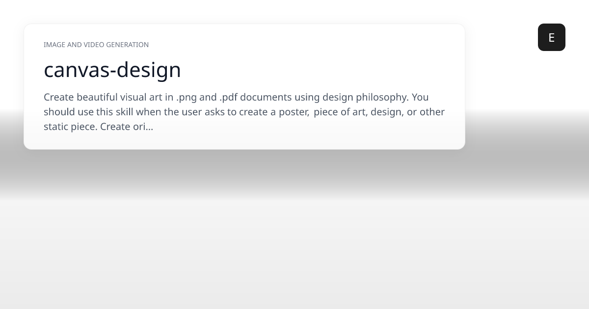 canvas-design | Eigent Skills